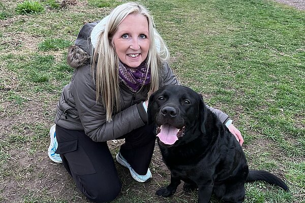 Jayne Davies and dog are concerned what they may come into contact on their walks